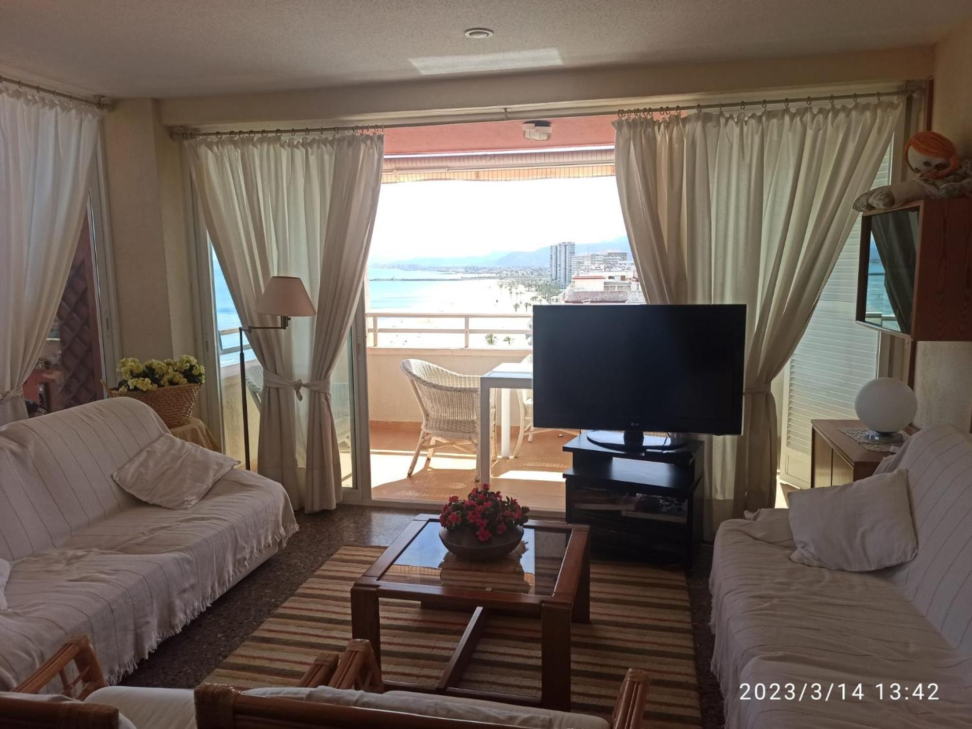 Espectacular Terraza Y Vistas En 1A Linea De Playa Apartment Cullera Exterior foto
